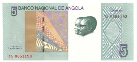 ANGOLA 5 Kwanzas 2012 ( 2017 ) - UNC - Pick 151A	