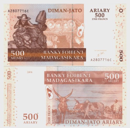 Madagaskar 500 Ariary 2004 UNC	