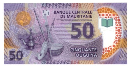 Mauretánia 50 Ouguiya 2017 Polymer UNC Pick 22 	