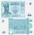 Moldavsko 5 Lei 1994 UNC Pick9a	